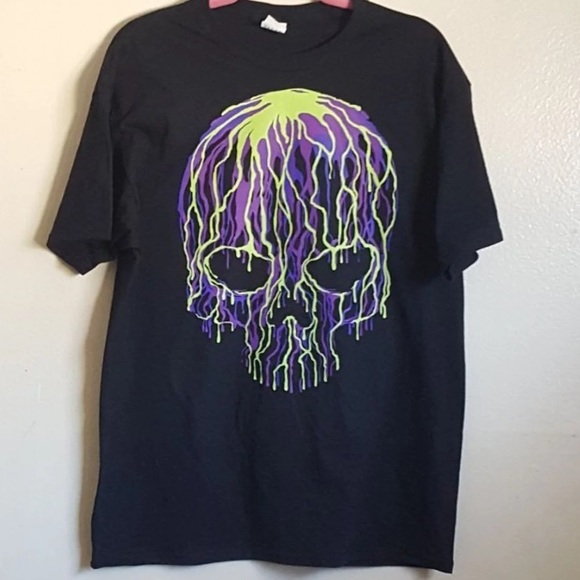 Fruit of the Loom Other - ⭐️Acid Blood Skull Glow In The Dark TShirt